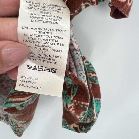 We The Free Nina Printed Floral T-Shirt In Brown Combo - Picture 5 of 6